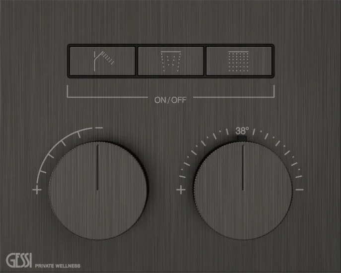 Смеситель для душа 63006 707 Gessi Hi-fi ЧЕРНЫЙ МЕТАЛЛ BR. PVD