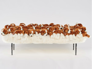 Мягкая скамейка из полиэстера