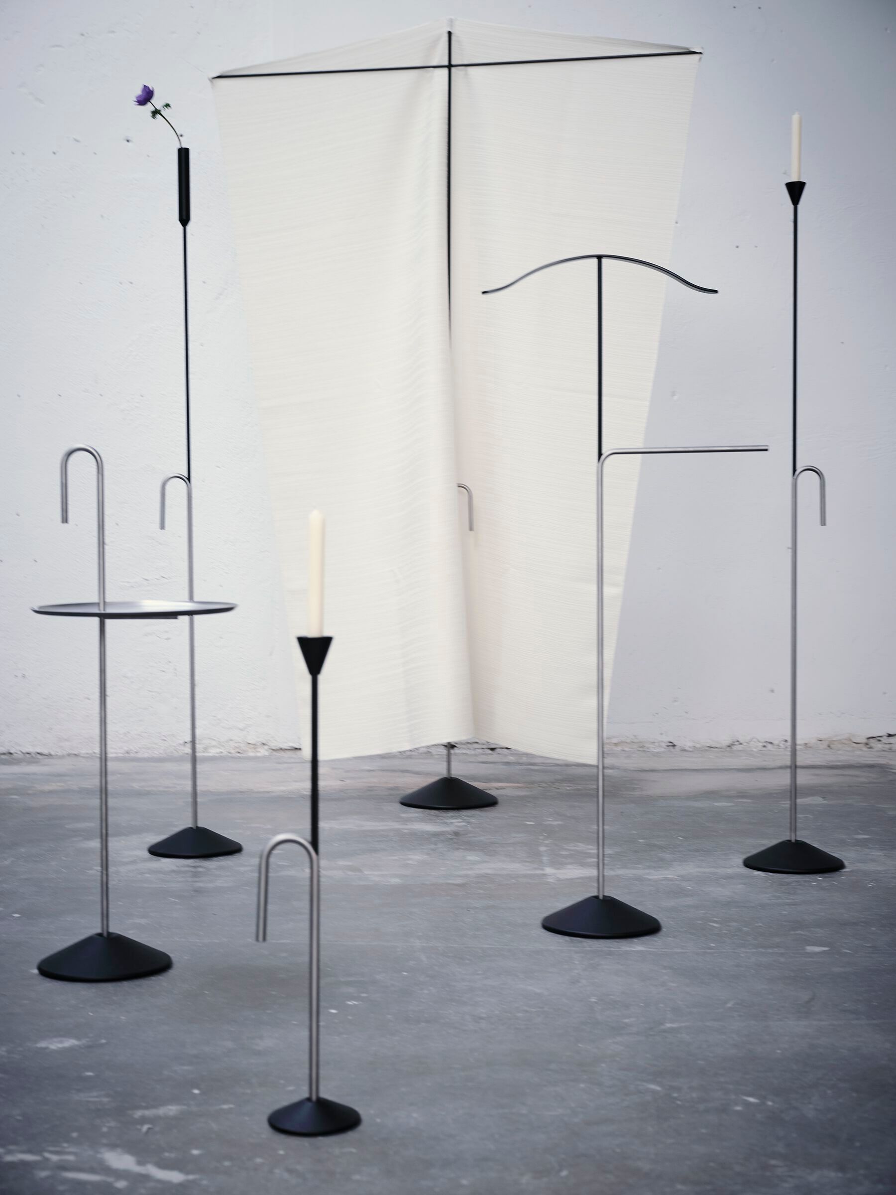 С порошковым покрытием стальной высокий напольный подсвечник BD Barcelona батон ARCH-00122052 - Вид №10