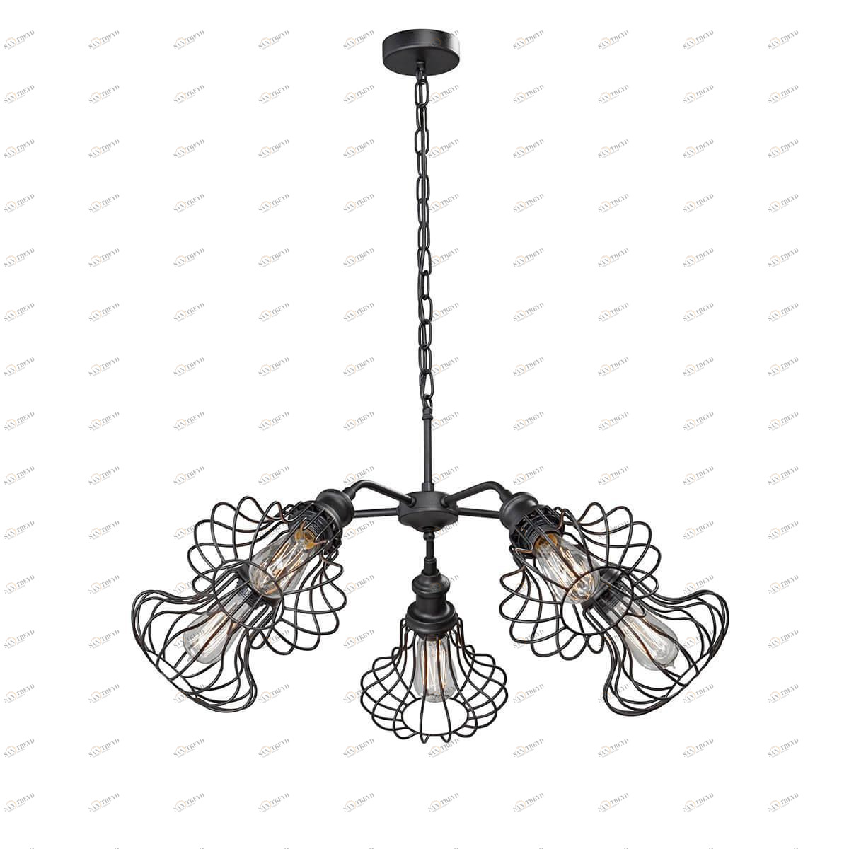 Подвесная люстра Vitaluce V4499-1/5 VITALUCE ДИЗАЙНЕРСКИЕ 328663 Черный 