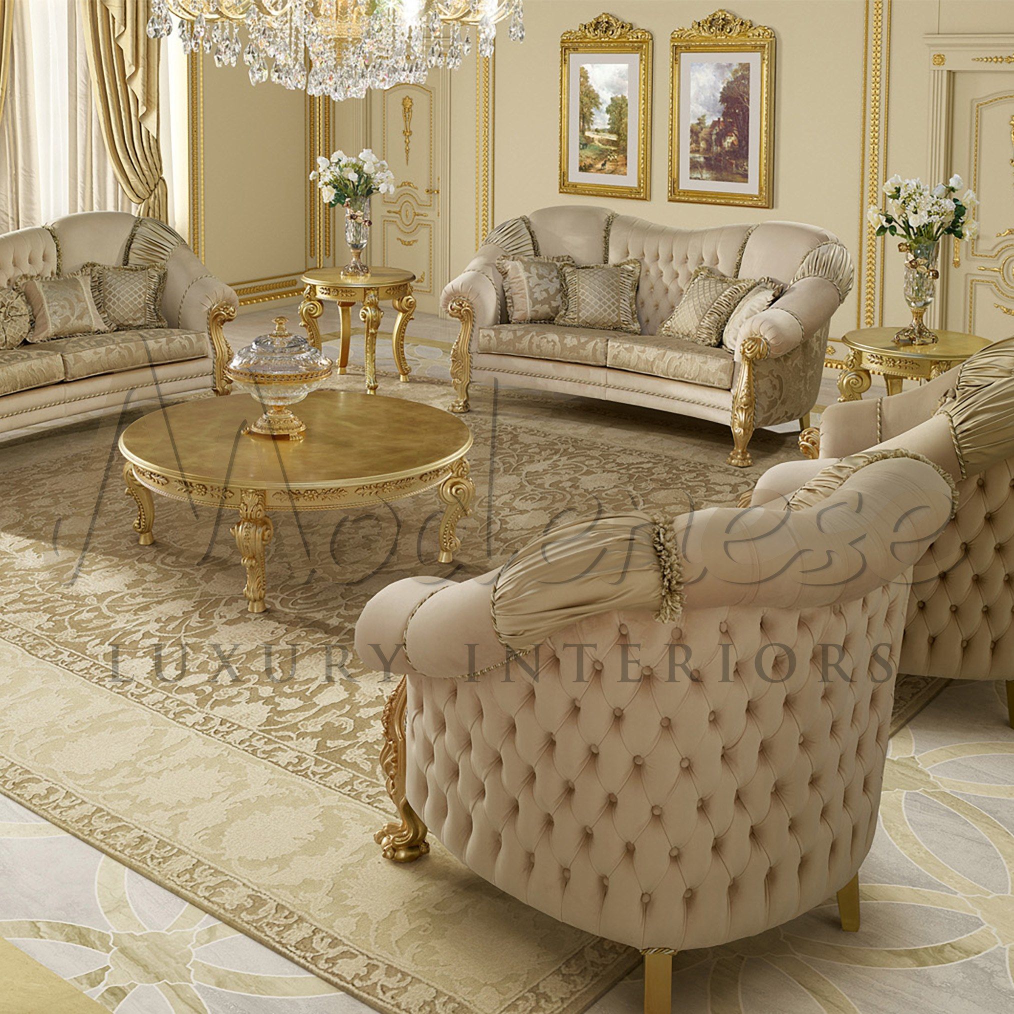 Тканевое кресло с подлокотниками Modenese Luxury Interiors Royal ARCH-00146195 - Вид №2