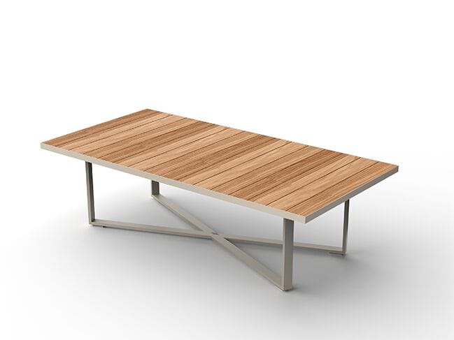 Прямоугольный садовый стол из алюминия и тика Vondom Vineyard ARCH-00025288