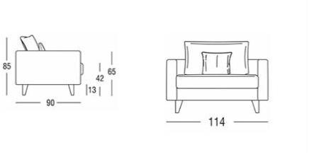 Marac Кожаное кресло с подлокотниками Willy slim sun-id-1478830 - Вид №1