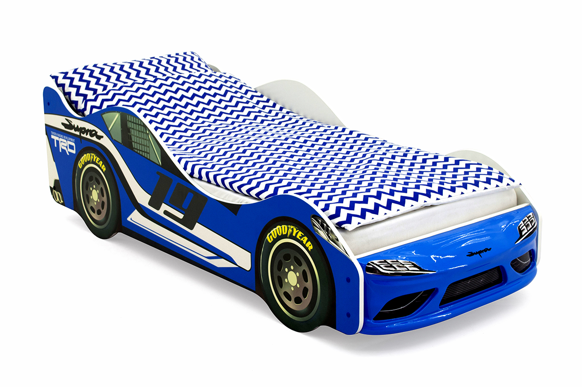 Детская кровать-машина синяя "Супра" БЕЛЬМАРКО  00-3873172 Синий Santreyd  - Вид №3