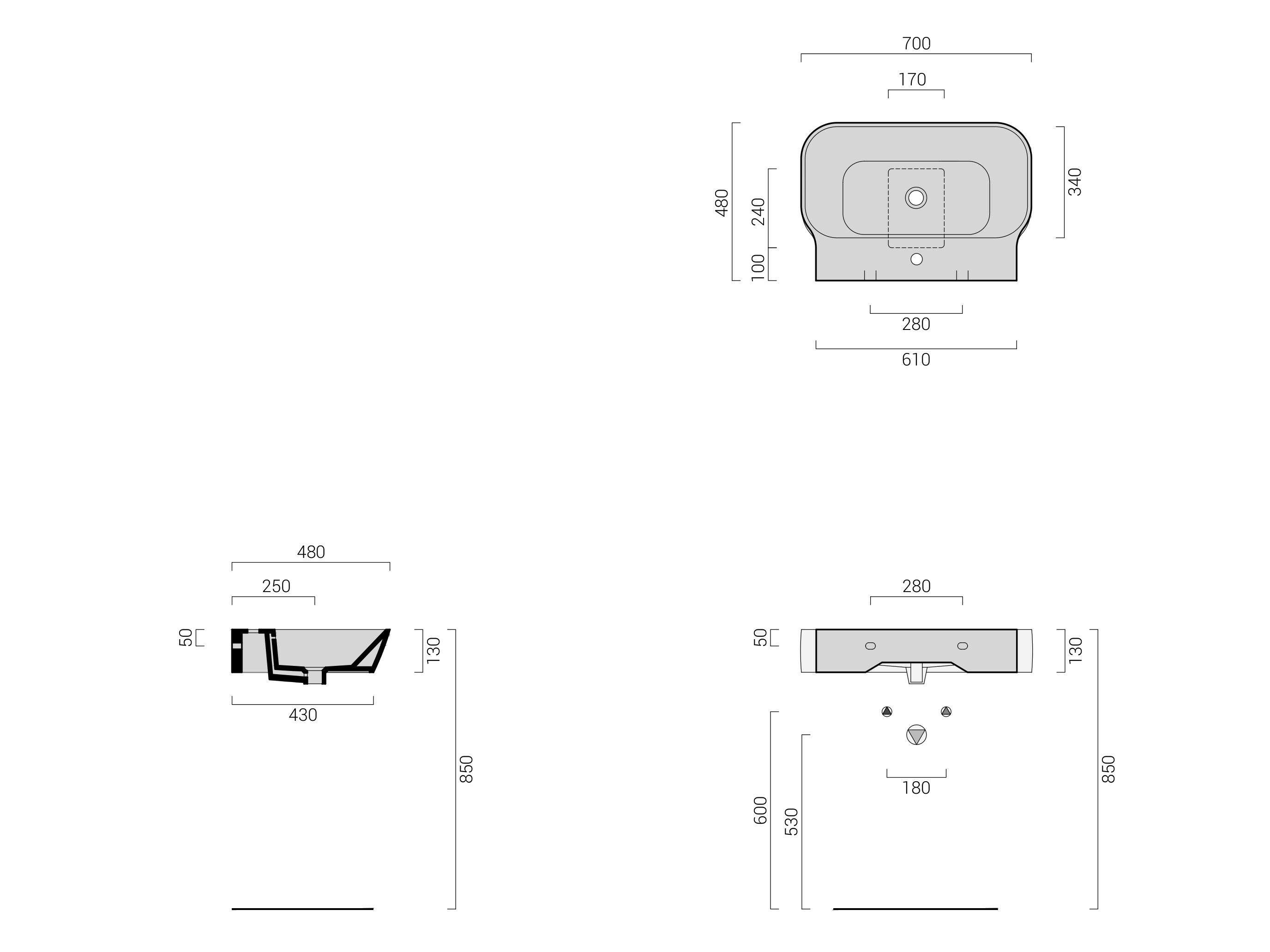 Умывальник с держателем для полотенец Domus Falerii F-50 ARCH-00135935 - Вид №2