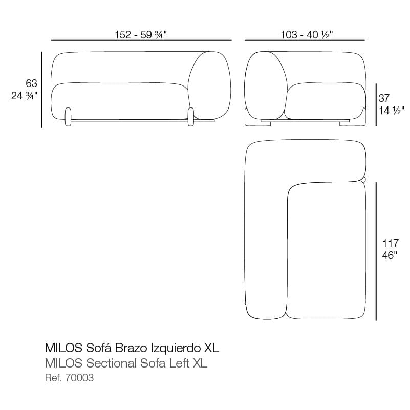 Ткань сад диван Vondom Милош ARCH-00136547 - Вид №10