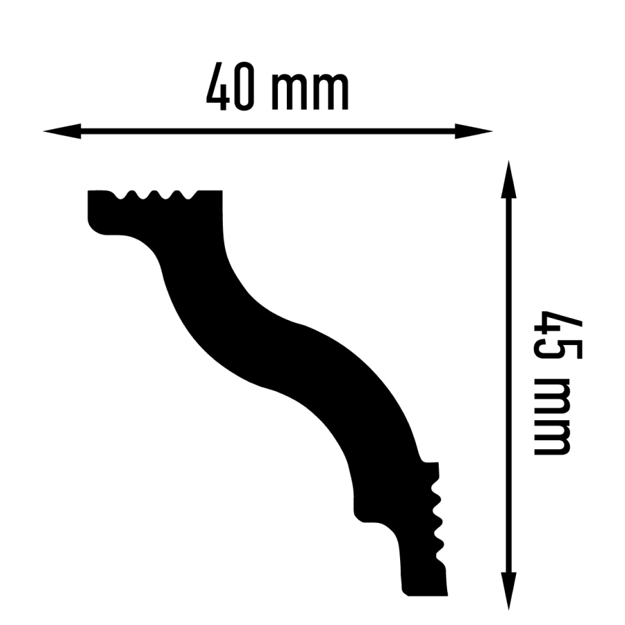Уголок внутренний D 40/45 (25*4) STSR-2135 ПЛИНТЭКС  - Вид №1