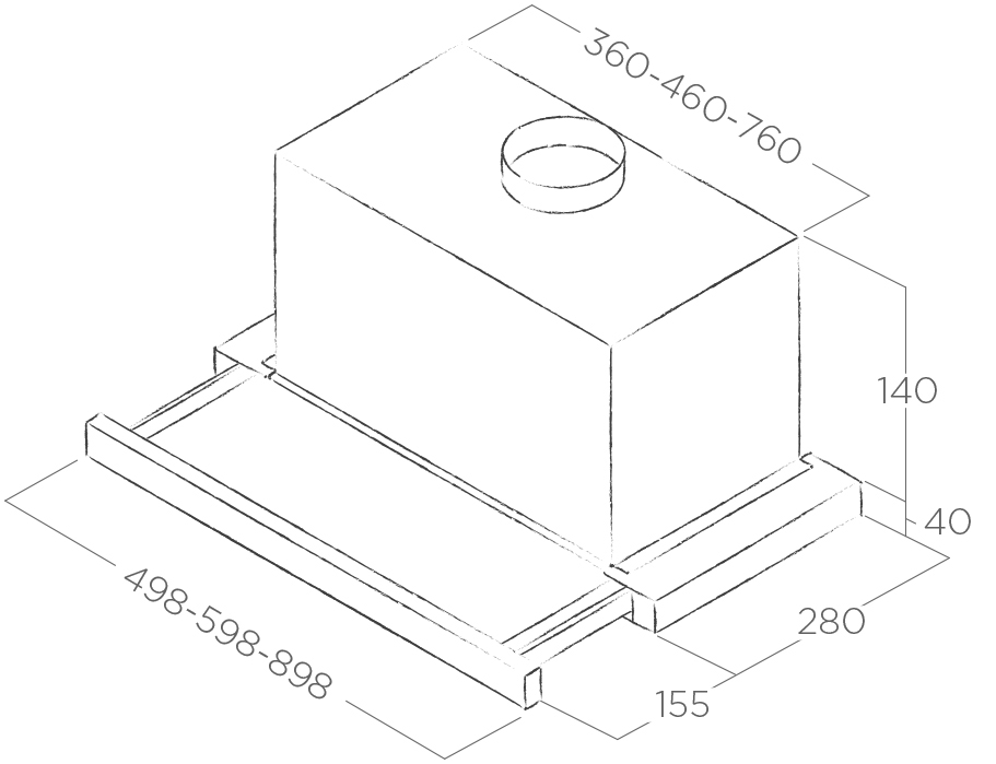 1106603 Вытяжка телескопическая Elica ELITE 14 LUX WH/A/50 белый/белый STDN-0140902 - Вид №10