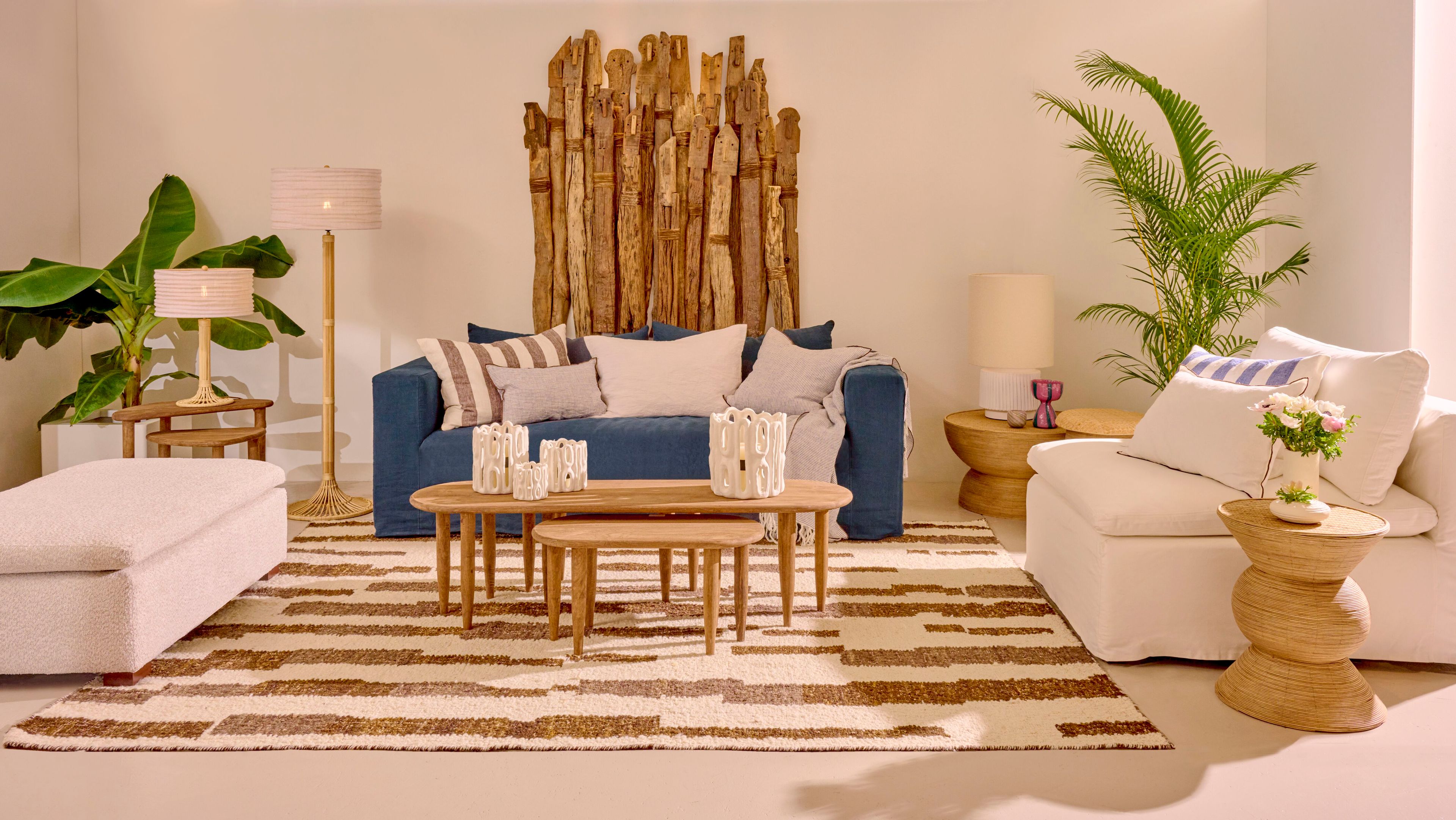 Торшер из ротанга и льна POMAX мастер ARCH-00040149 - Вид №2