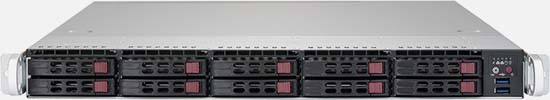 SYS-1029P-WTRT server (x11ddw-nt, cse-116ac2-r706wb2) ( lga 3647, 12xddr4 up to 3tb ecc 3ds lrdimm, 10x2.5" sas/sata hdd bays (default 8 sata3, 2 nvme or sata3), 2x 10gbase-t lan ports via intel® x722, 1 vga, 6 usb 3.0 (4 rear, 2 front), 2 superdom, 750w Santreyd  - Вид №2