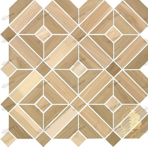 Мозаика и 3D панели из дерева Tarsi Восток 2d711 Дуб Селект (Гладкая) 333х333 мм 1401100043