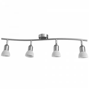 Спот потолочный с белыми плафонами серебристый Arte Lamp A3115PL-4SS ARTE LAMP A3115 00-3924044 Белый;серебро