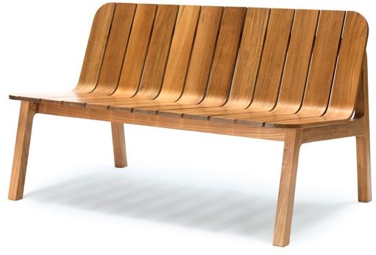 Feelgood Designs Скамья из тика со спинкой Nyord sun-id-1447532 - Вид №1