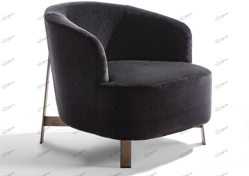 Porada Кресло из бархата и основание из бронзовой латуни Twenty sun-id-1447698