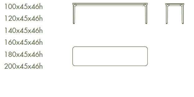 Керамическая садовая скамейка Sovet Italia тонкий ARCH-00035682 - Вид №3