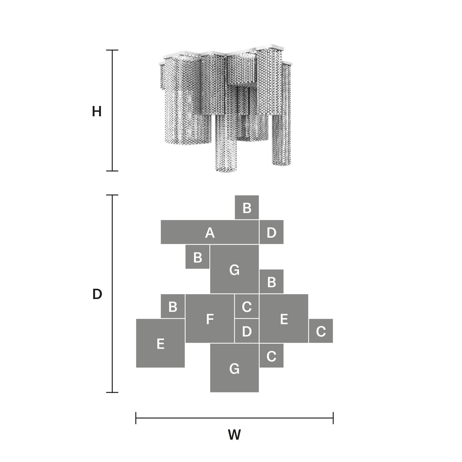 Потолочный светильник с кристаллами Masiero куб ARCH-00147439 - Вид №1