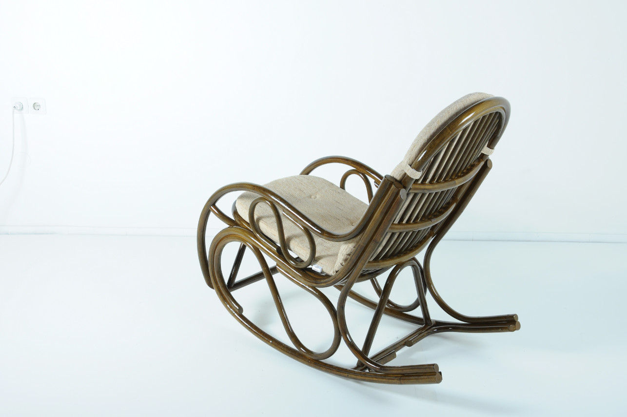 Кресло-качалка с подушкой 97х117 см олива Calamus Rotan VINOTTI  00-3885263 Зеленый  - Вид №2