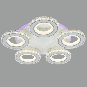 Люстра потолочная светодиодная «Flemoso» 23000-5/TL с пультом управления 14 м² регулируемый белый свет цвет белый