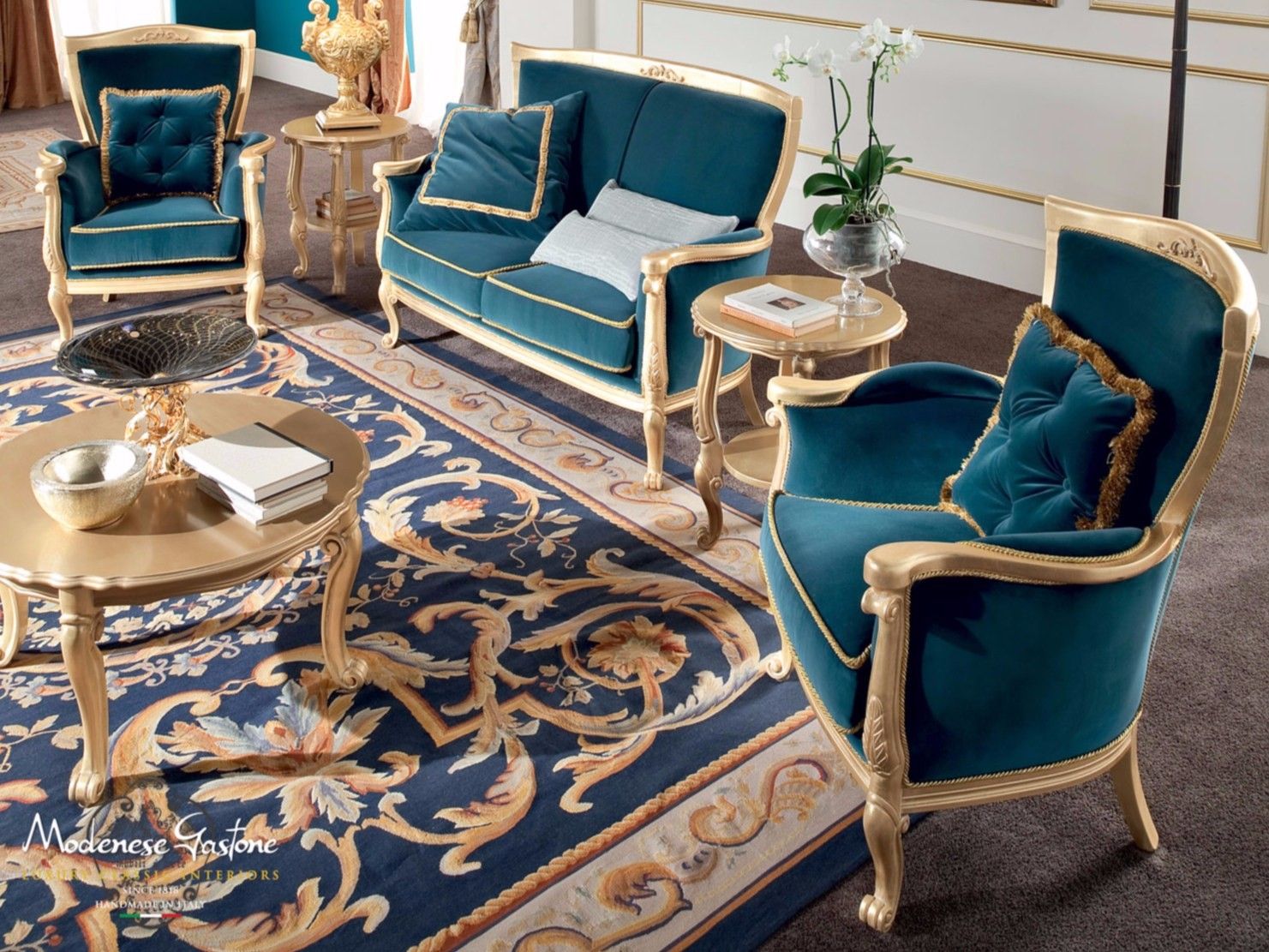 Низкий круглый журнальный столик для гостиной Modenese Luxury Interiors Bella Vita ARCH-00069976 - Вид №1