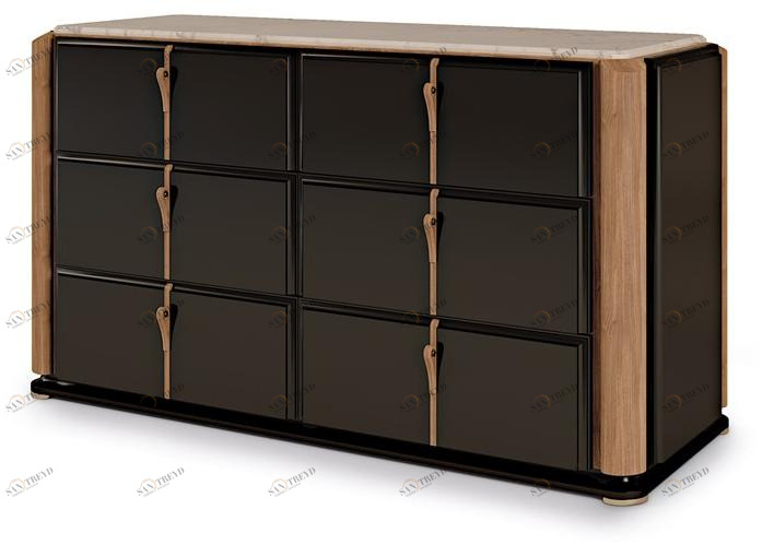 Bellotti Ezio Лакированный комод из орехового дерева Lexington avenue 2017-54