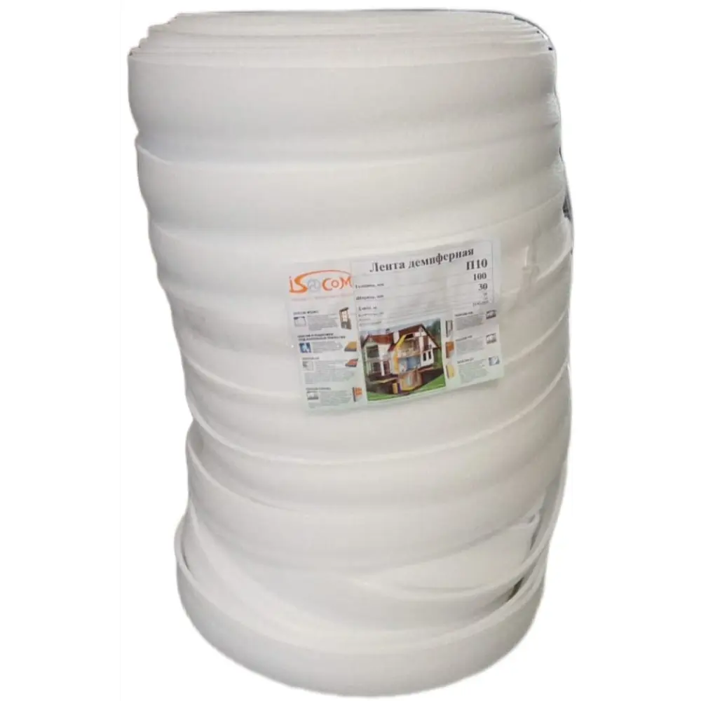 Лента демпферная Isocom 10x100мм 10 м 89438452 STLM-2043128 Santreyd 