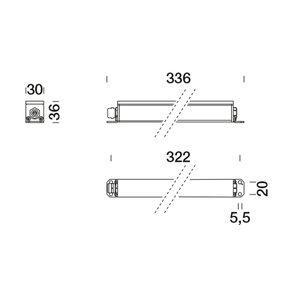 8419268 Встроенный светильник Platek MINI CORNICHE FULL INOX  MINI CORNICHE FULL INOX 300 mm - LED 4000K 40°  - Вид №2