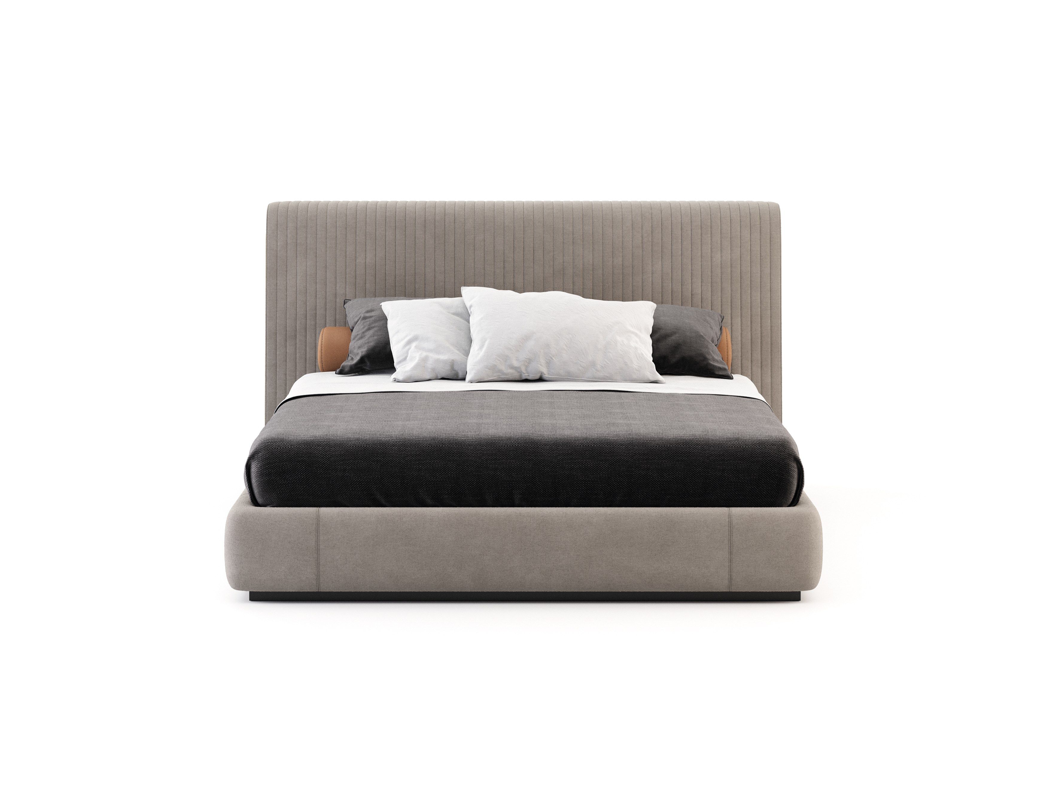 Двуспальная кровать из микрофибры с мягким изголовьем Stylish Club His &amp ARCH-00099439 - Вид №1