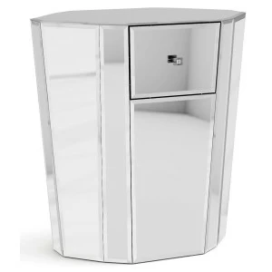 Тумбочка прикроватная зеркальная с ящиком "Мистик" GRAUM  304066 Зеркальный