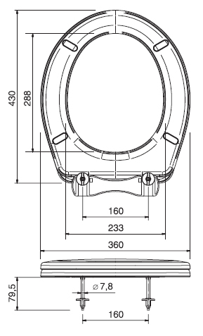 16147 Крышка сиденье для унитаза ОРИО  - Вид №1