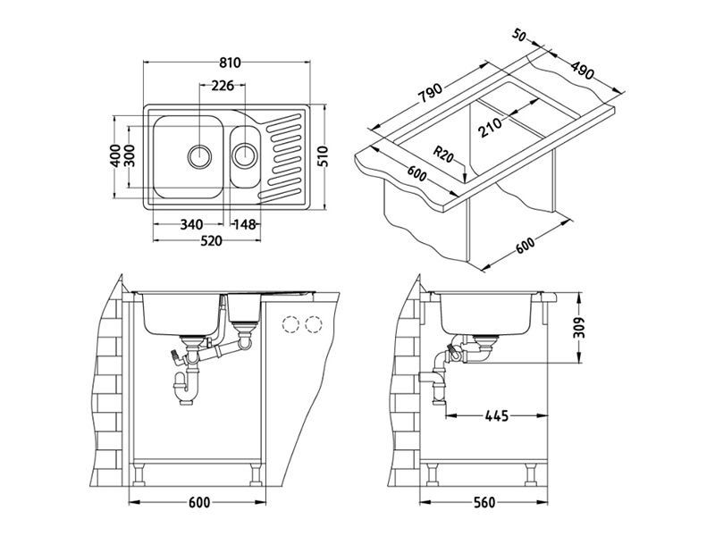 Мойка Alveus Elegant 110 1009247 - Вид №1