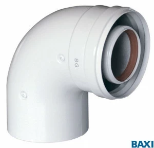 KHG71410151 Коаксиальный отвод 90°, диам. 60/100 мм, без муфты BAXI