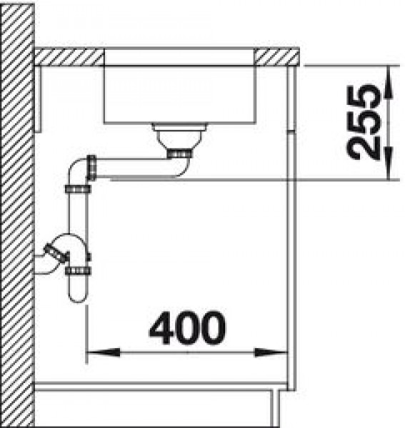 518197 Кухонная мойка Blanco Supra 180-U без коландера  Blanco Supra - Вид №6