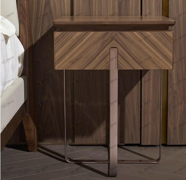 Arte Brotto Прямоугольная тумбочка из орехового дерева с ящиками Leonardo L114n/m