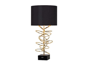 Настольная лампа из ткани и Мраморного основания