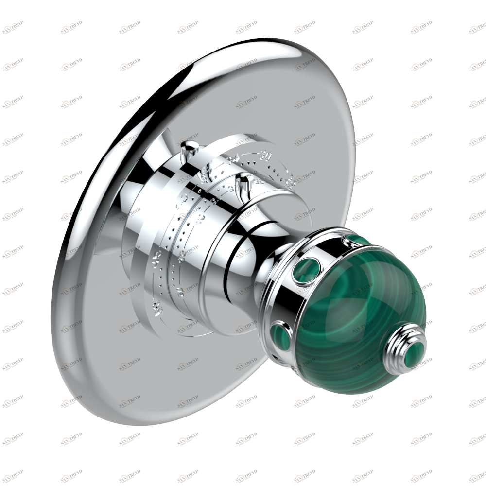 A1V-15EN16EM Ручка регулировки для термостата EUROTHERM N°8105N, 8200N, 8300 Thg-paris Sully с малахитом Хром A1V 15EN16EM  A02 CAT.A