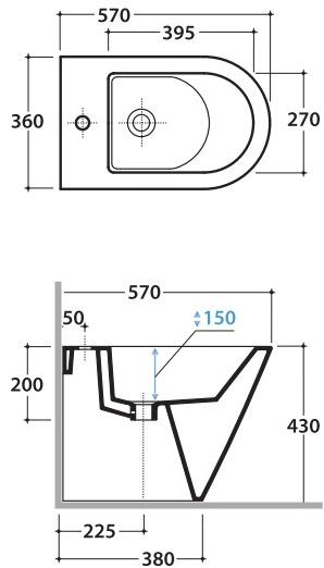 Fo009.bi / fo010.bi Биде напольное FORTY3 Ceramica Globo - Вид №4