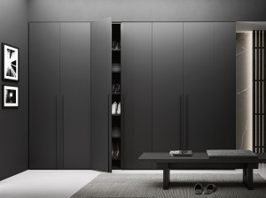 Модульная гардеробная со встроенным освещением