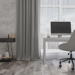 Штора на ленте блэкаут Ален 140x270 см цвет серо-сиреневый