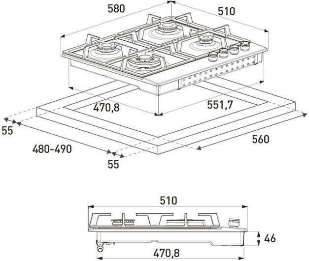 Grundig Газовая плита  7751683807  - Вид №1
