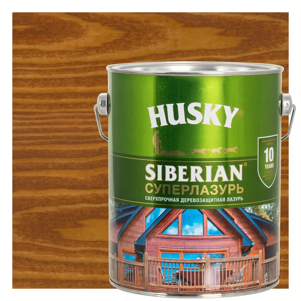 Husky Siberian Суперлазурь для дерева - защита и декор в стиле тикового дерева 84392083 STLM-0049104