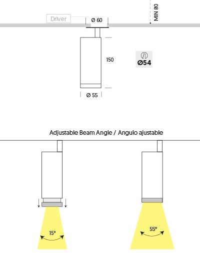 ONOK Lighting Полувстраиваемый светодиодный точечный светильник Zoom sun-id-1377385 - Вид №1