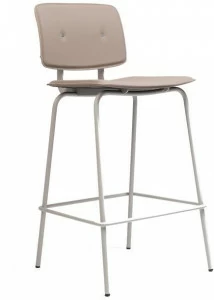 ONDARRETA Высокий кожаный табурет со спинкой Don