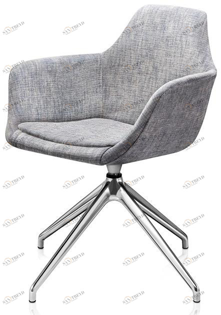 ALMA DESIGN Вращающийся стул на козелке из ткани с подлокотниками Y chair 2096
