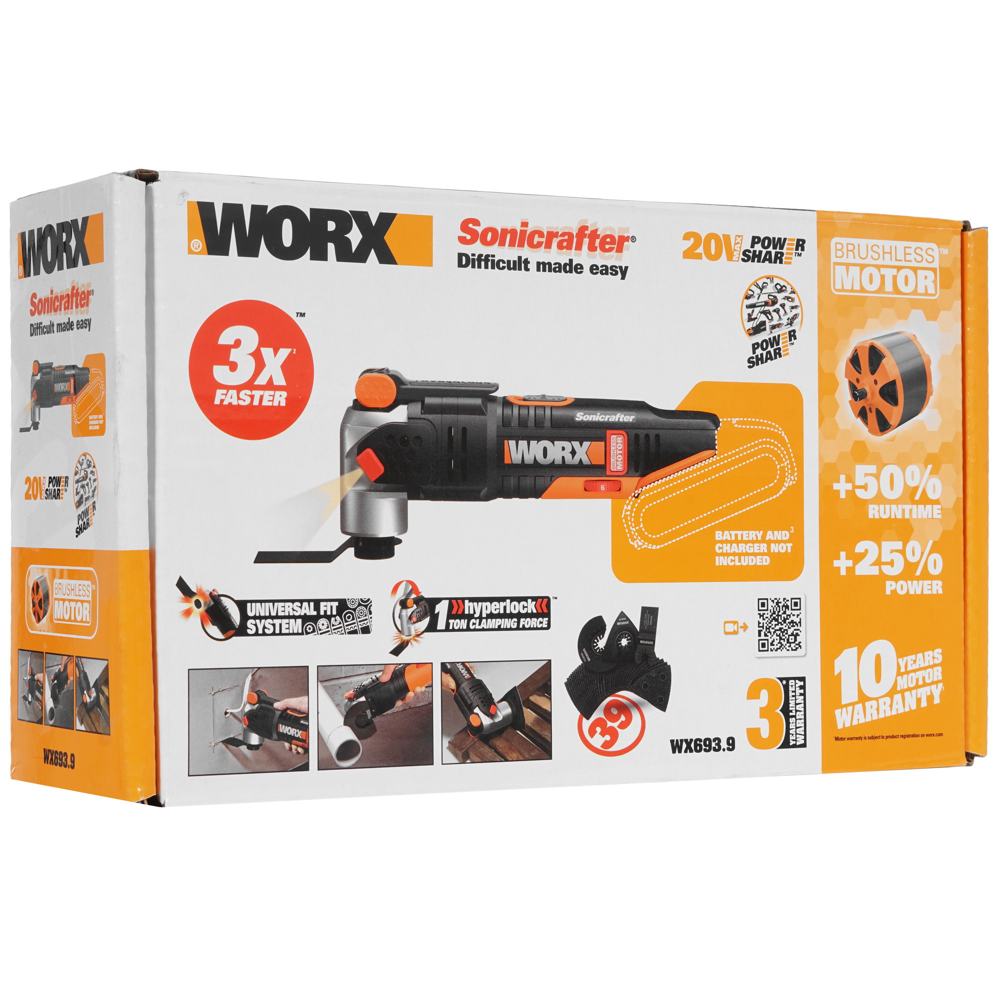 Реноватор Worx WX693.9 PowerShare 20V , Без ЗУ, Без АКБ 8199929 STDN-0093334 - Вид №8