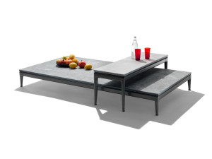 Прямоугольный каменный журнальный столик