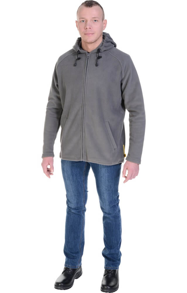 61242 Толстовка флисовая с капюшоном темно-серая  Одежда для промоакций  размер 40-42/182-188 Спецодежда  - Вид №4