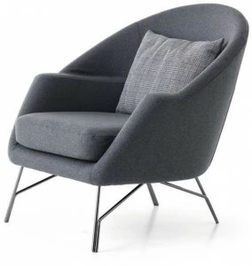 Saba Italia Кресло из ткани с подлокотниками