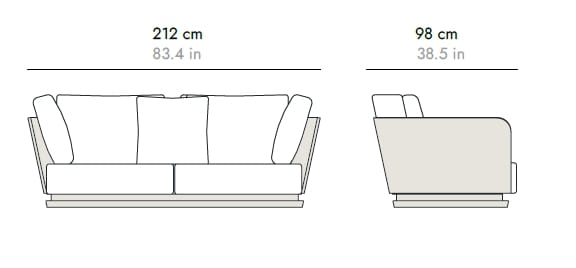 3-местный тканевый диван Punt Amor Cortese ARCH-00031696 - Вид №9