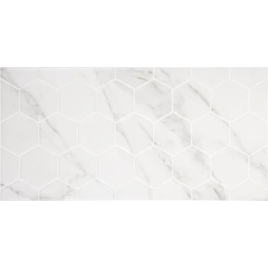 Плитка настенная Marble «Гексо» 60x30 см 1.62 м2 цвет белый матовый 82109583 STLM-2145793