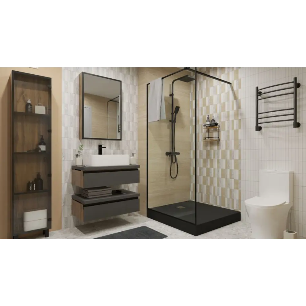 Пенал Santreyd Турин 40F для ванной - стильное хранение в дубе вотан 86142942 STLM-0066404 - Вид №8